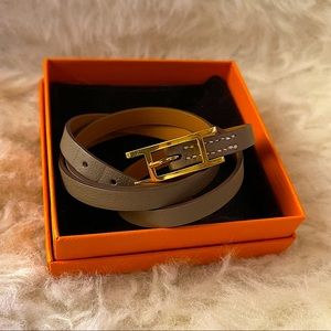 Hermès Hapi 3 leather bracelet